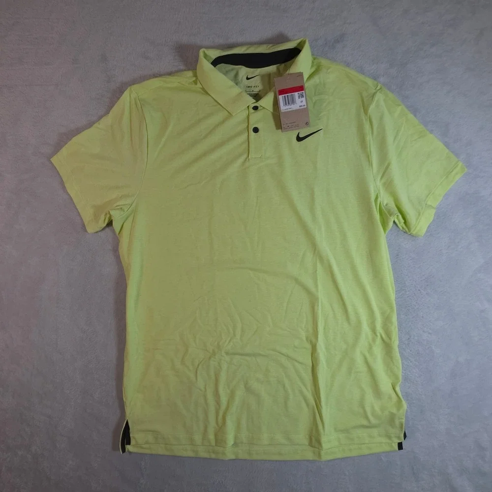 Nike Dri-FIT Tour Men's Golf Polo Shirt Yellow Lemon Twist L DV3123-736